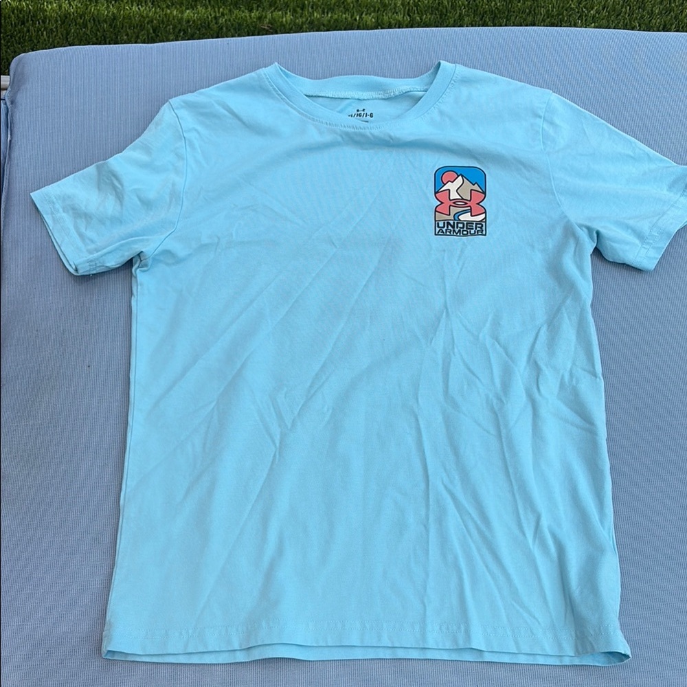 Under Armour Sky Blue Tee with Logo